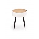 Стол журнальный HALMAR AURA белый матовый/черный, 38/45